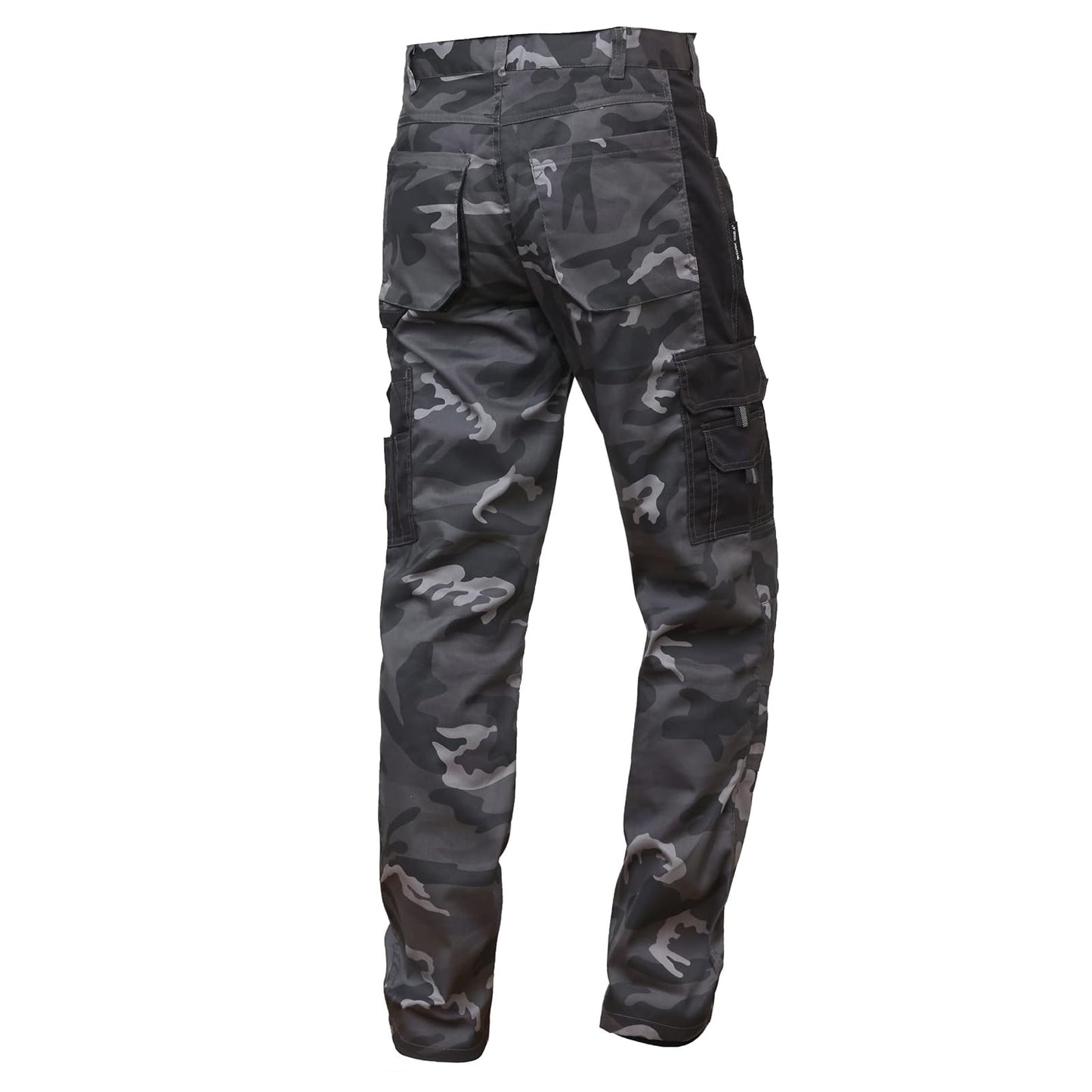 WORK IDEA Mens Work Trousers - Camouflage Trousers Mens Cargo Trousers with Inside Knee Pockets