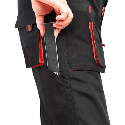WORK IDEA Mens Work Trousers Oxford Knee Pockets Heavy Duty Canvas