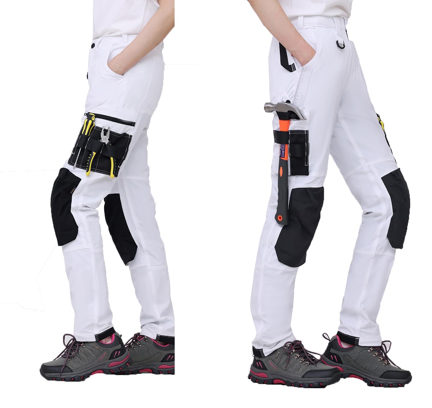 WORK IDEA Women's Slim-Fit Stretch Work Trousers: Cordura Fabric in Critical Areas, Heavy Duty, Elegant, Suitable for Highest Demands