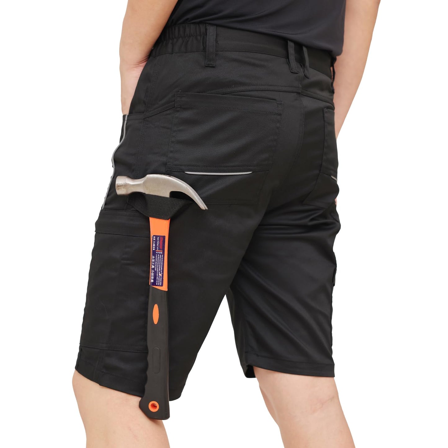 WORK IDEA Men's Stretch Work Shorts with Numerous Pockets and Tool Pockets