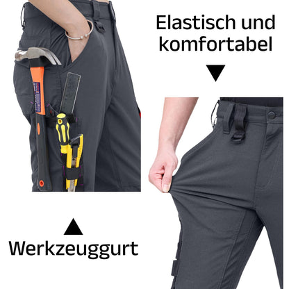 WORK IDEA Women's Slim Fit Stretch Work Shorts Durable Elegance for Highest