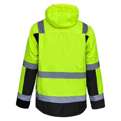 WORK IDEA Versatile 3-in-1 Work Jacket with Reflectors - Waterproof, Windproof, Breathable - Ideal Winter Work Wear and Hi-Vis Jacket for All Seasons