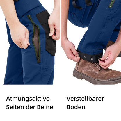 WORK IDEA Men's Slim-Fit Stretch Work Trousers: Corduroy on Critical Fabric Areas, Durable Elegance for the Highest Demands
