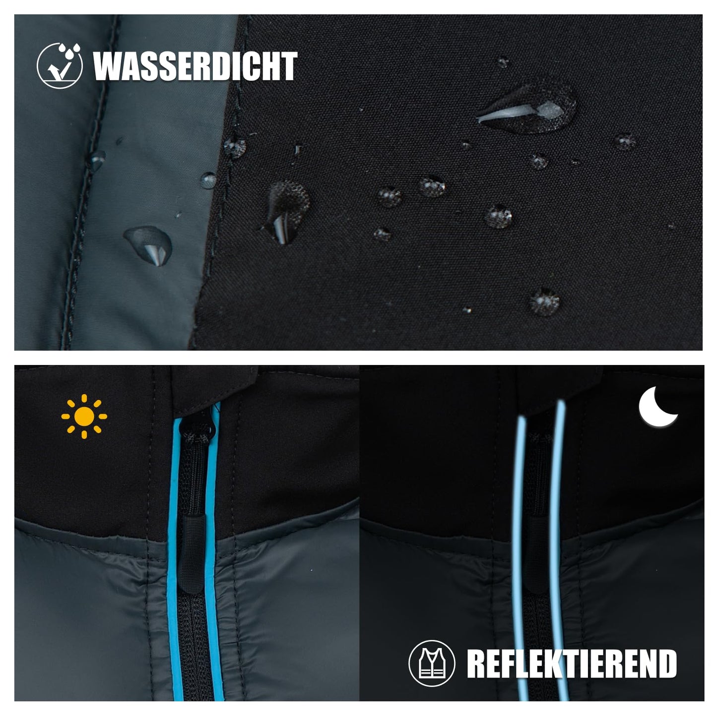 WORK IDEA Men's Outdoor Softshell Vest Water-Repellent Windproof Sleeveless Jacket - Breathable Lightweight Sports Vest with Pockets for Cycling, Running, Hiking, Golf and Work Contexts